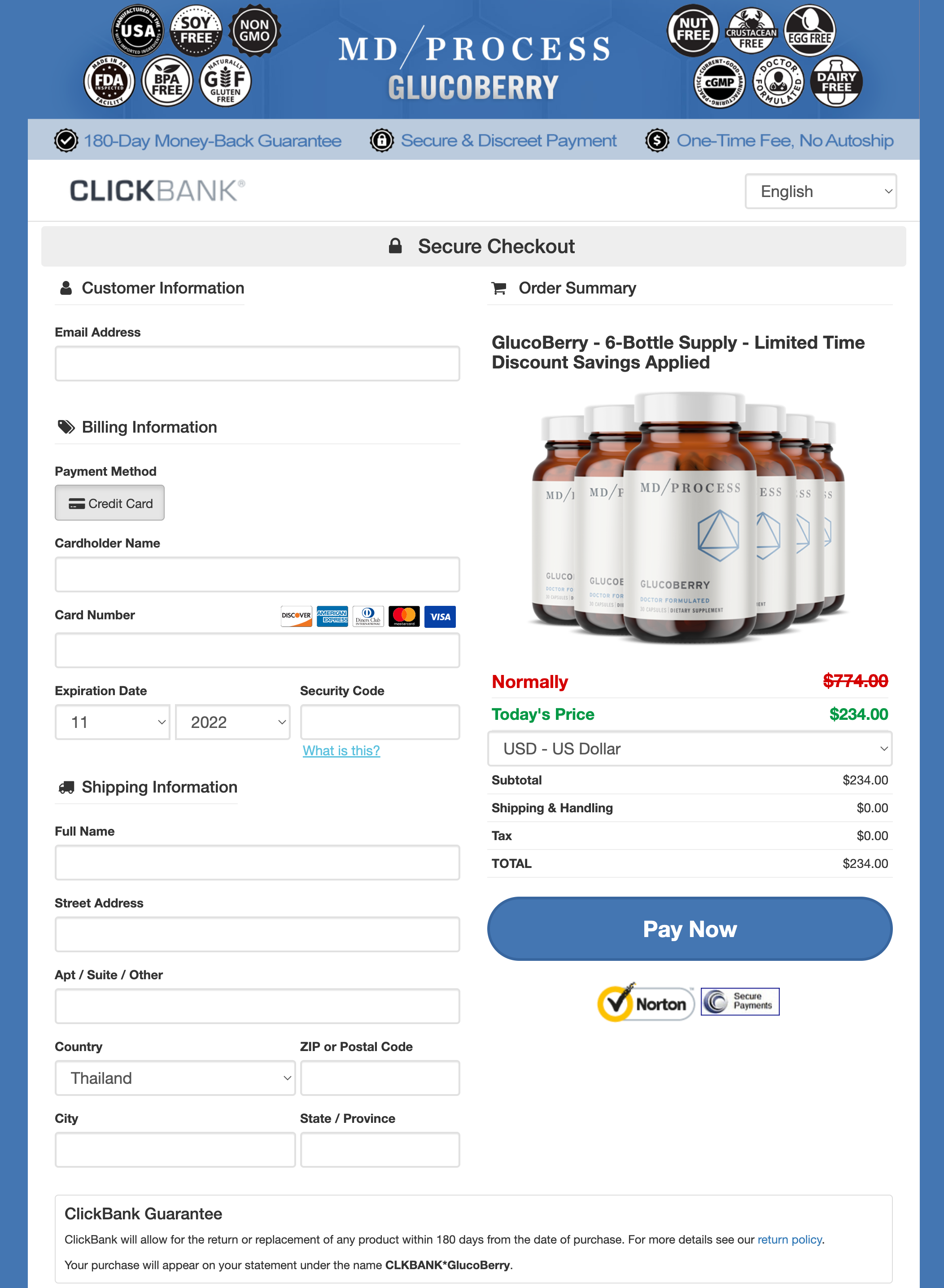 BloodSugarBerry.com - Order Page